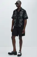 Keep It Coming Cargo Nylon Shorts(Black,S)
