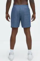 Echo Textured Drawstring Shorts(Blue,S)