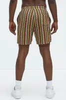 Harris Drawstring Zig Zag Shorts(Multi Color,S)