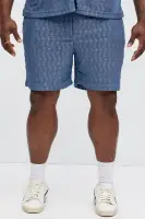 Echo Textured Drawstring Shorts(Blue,S)