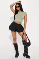 On A Call Micro Mini Bubble Hem Skort