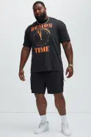 Keep It Coming Cargo Nylon Shorts(Black,S)