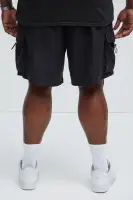 Keep It Coming Cargo Nylon Shorts(Black,S)