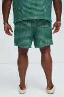 Dimensional Textured Warmup Shorts(Green/combo,S)
