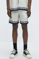 Cali Life Border Print Colorblock Relaxed Shorts
