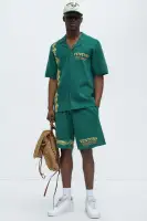 Dragon Palm Knitted Relaxed Shorts(Green/combo,S)