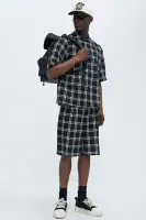 Porter Plaid Relaxed Shorts(Black/combo,30)