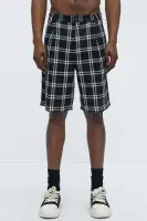 Porter Plaid Relaxed Shorts(Black/combo,30)