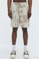 Abstract Relaxed Shorts(Cream/combo,S)