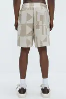 Abstract Relaxed Shorts(Cream/combo,S)