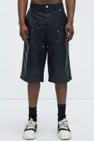 Berlin Carpenter Panel Baggy Shorts(Black,30)