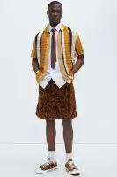 Relaxed Everyone Is A Cheetah Shorts(Brown/combo,30)