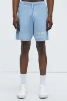 Palm Springs Knitted Relaxed Shorts(Blue/combo,S)