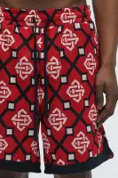 All Over Geo Jacquard Shorts(Red,S)