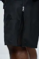 Zip Release Relaxed Tech Shorts(Black,S)