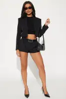 Made You Look Crepe Trouser Shorts