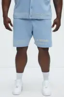 Palm Springs Knitted Relaxed Shorts(Blue/combo,S)