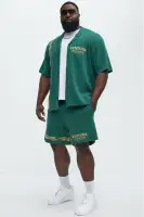 Dragon Palm Knitted Relaxed Shorts(Green/combo,S)