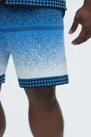 Day To Night Gradient Relaxed Knitted Shorts(Multi Color,S)