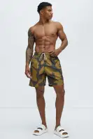 Island Flower Relaxed Short(Brown Combo,S)