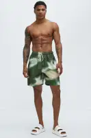 Ground Tie Dye Relaxed Short(Green/combo,S)