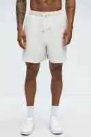 Criss Cross Textured Shorts(Cream,S)