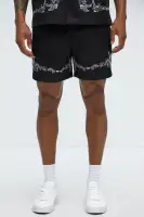 Vine Border Embroidered Shorts
