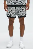 Tropical Textured Knit Shorts