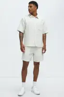 Subtle Waffle Texture Shorts(Cream,S)