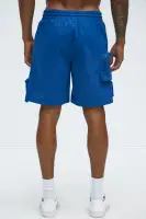 Gone Fishing Cargo Shorts(Blue,S)