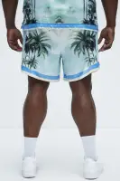 Cockatiel And Palm Resort Shorts(Multi Color,S)