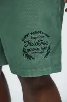 Retro Embroidered Corduroy Shorts(Green,S)