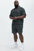Waved Lines Shorts(Black/combo,S)