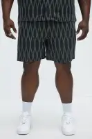 Waved Lines Shorts(Black/combo,S)