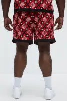 All Over Geo Jacquard Shorts(Red,S)