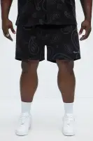 Heritage Paisley Relaxed Shorts(Black,S)
