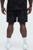 Heritage Paisley Relaxed Shorts(Black,S)