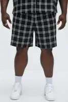 Porter Plaid Relaxed Shorts(Black/combo,30)