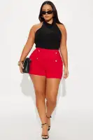 Sail Away High Rise Micro Short(Red,XS)
