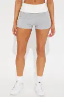 Pamela Fold Over Micro Biker Short(Grey/combo,XS)
