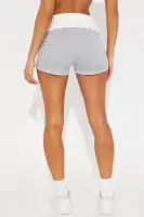 Pamela Fold Over Micro Biker Short(Grey/combo,XS)
