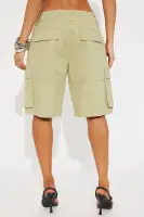 Mixed Emotions Cargo Bermuda Short(Sage,XS)