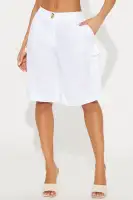 Next To You Linen Short(White,XS)