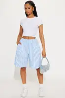 See Me Through Striped Trouser Short