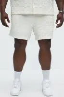Criss Cross Textured Shorts(Cream,S)