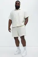 Subtle Waffle Texture Shorts(Cream,S)