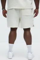 Subtle Waffle Texture Shorts(Cream,S)
