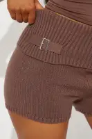 Lounging Around Sweater Short(Chocolate,XS)