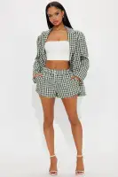 Gina Gingham Linen Short