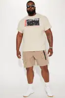 All Cap Utility Nylon Cargo Shorts(Taupe,S)
